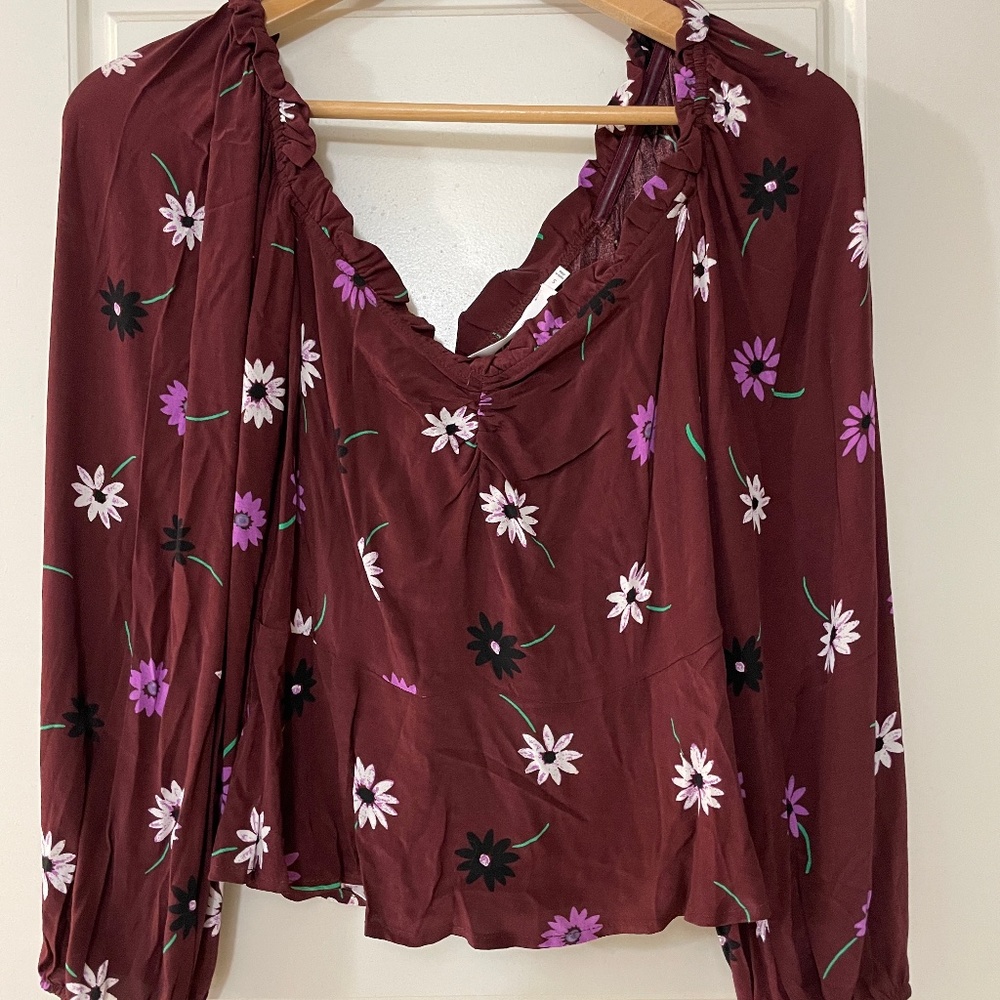 ASTR the Label Sweetheart Peplum Blouse